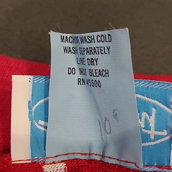 That's Right California sz 40 red with white stripes V neck top - Picture 9 of 11